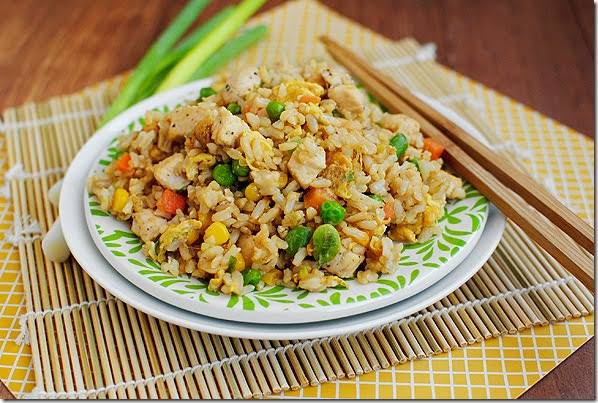 Riz sauté au poulet